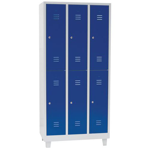 Vestuario de varios compartimentos - De 1 a 3 columnas - Con patas - Manutan Expert