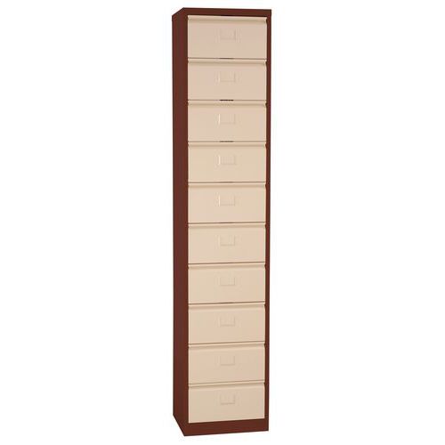 Armario con puertas basculantes, para carpetas - 10 compartimentos - Manutan Expert