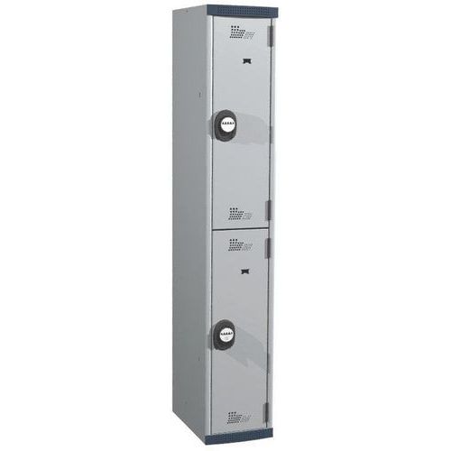 Vestuario 2 compartimentos perchero Seamline Optimum® - 1 columna de ancho 300 mm - En base - Acial