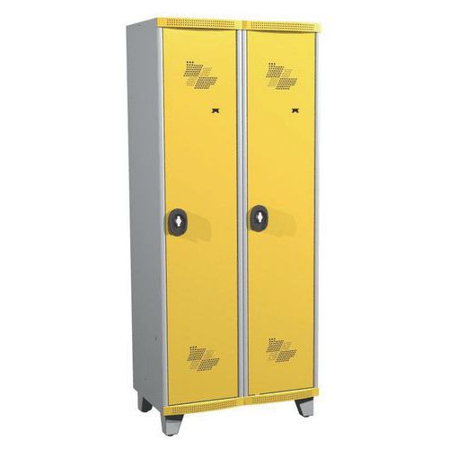 Vestuario 2 columnas Seamline Optimum® - Columna de ancho 400 mm - Con patas - Acial