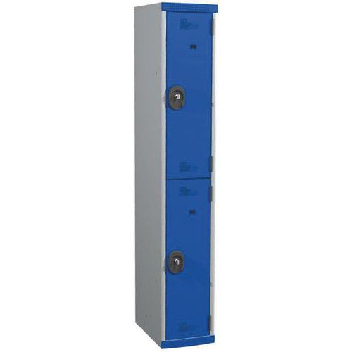 Vestuario 2 compartimentos perchero Seamline Optimum® - 1 columna de ancho 300 mm - En base - Acial