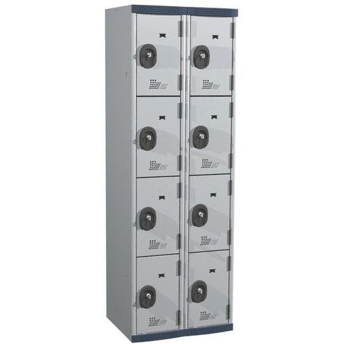 Vestuario 8 compartimentos Seamline Optimum® - 2 columnas de ancho 300 mm - En base - Acial Vestuario 8 compartimentos Seamline Optimum® - 2 columnas de ancho 300 mm - En base - Acial