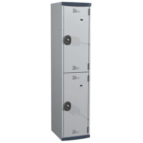 Vestuario 2 compartimentos perchero Seamline Optimum® - 1 columna de ancho 400 mm - En base - Acial
