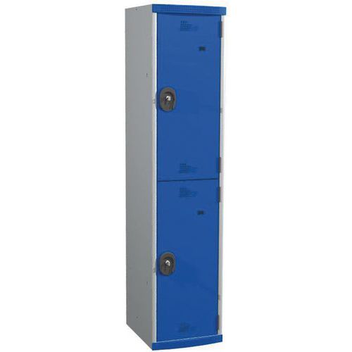Vestuario 2 compartimentos perchero Seamline Optimum® - 1 columna de ancho 400 mm - En base - Acial Vestuario 2 compartimentos perchero Seamline Optimum® - 1 columna de ancho 400 mm - En base - Acial