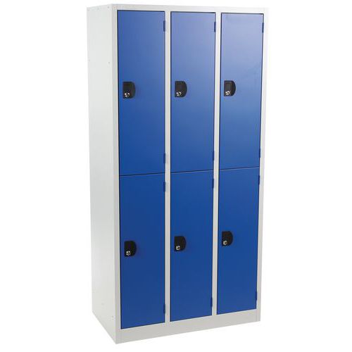 Vestuario de varios compartimentos con perchero Modulo - De 1 a 3 columnas - Sobre base - Manutan Expert