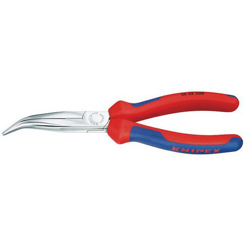 Alicates de puntas semirredondas acodados Knipex revestidos en doble material