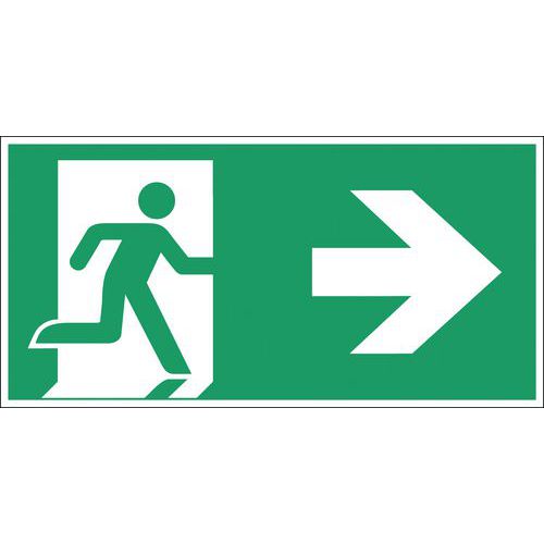 Panel de evacuación de emergencia - Salida de emergencia - Rígido