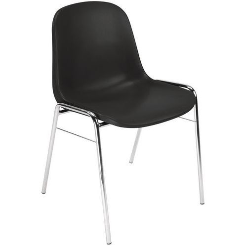 Silla monocasco - Patas cromadas - Manutan Expert