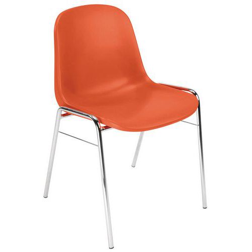 Silla monocasco - Patas cromadas - Manutan Expert