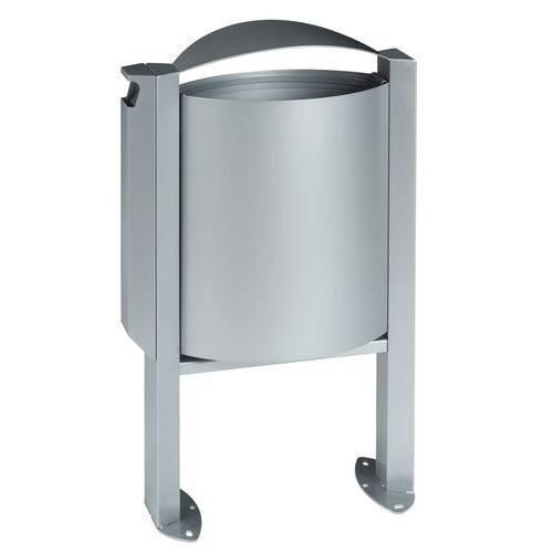 Papelera y cenicero Arkea antracita - 40 / 3 l