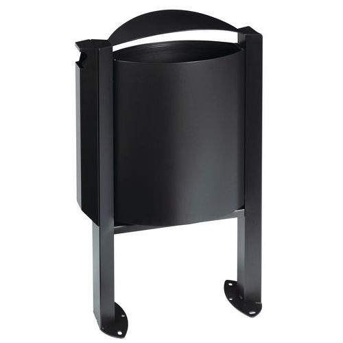 Papelera y cenicero Arkea antracita - 40 / 3 l