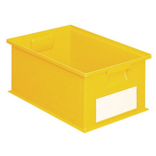 Caja apilable - Amarilla - Longitud de 200 a 630 mm - De 3,6 a 85 L