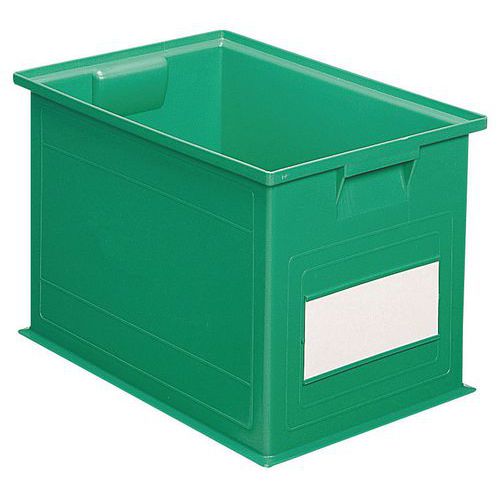 Caja apilable - Verde - Longitud de 200 a 630 mm - De 3,6 a 85 L