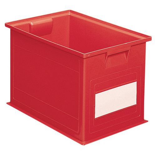 Caja apilable - Roja - Longitud de 200 a 630 mm - De 3,6 a 85 L