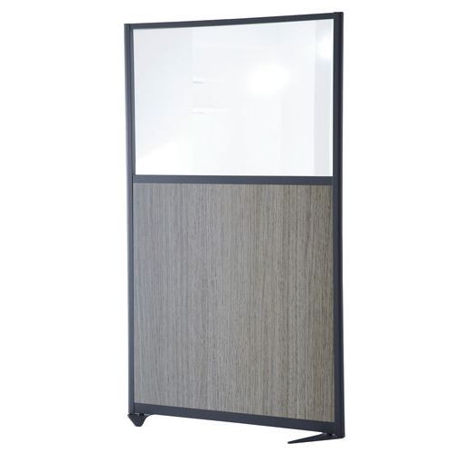 Tabique de separación moderno - Tablero semiacristalado - Altura 170 cm