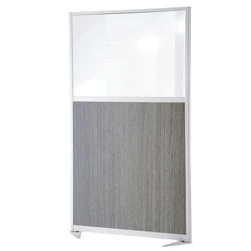 Tabique de separación moderno - Tablero semiacristalado - Altura 150 cm