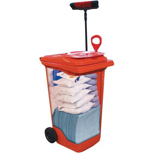 Kit de absorbentes en contenedor móvil de 260 l Ikasorb®