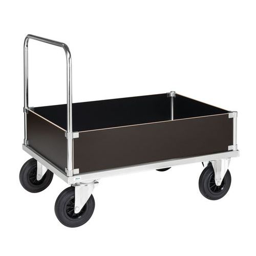 Carro de acero - 4 lados macizos bajos - 1 asa - Capacidad 500 kg Carro de acero - 4 lados macizos bajos - 1 asa - Capacidad 500 kg