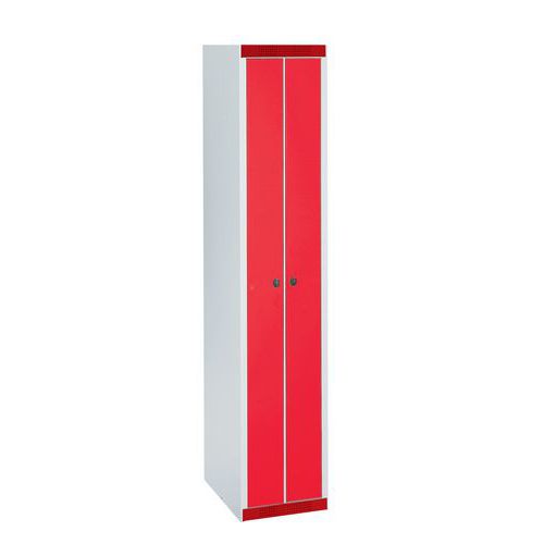 Taquilla XS - 1 columna - 2 compartimentos de 200 mm de ancho - Con base - Acial Taquilla XS - 1 columna - 2 compartimentos de 200 mm de ancho - Con base - Acial