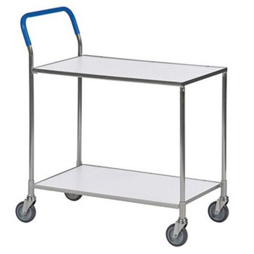 Carrito pequeño con 2 bandejas de madera - Capacidad 150 kg