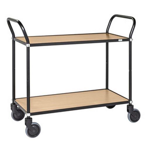 Carro con 2 bandejas de madera - 2 asas - Capacidad 250 kg