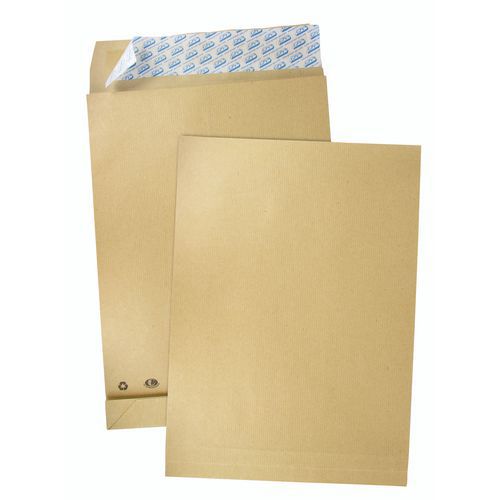 Sobre kraft marrón 120 g - Se fuelle de 3 cm. Paquete de 50