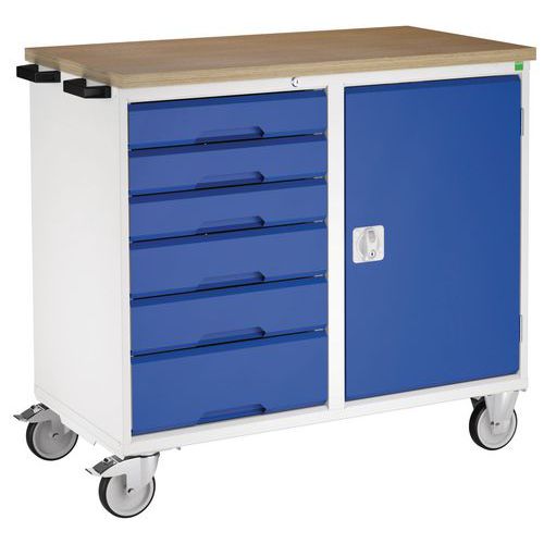 Banco de trabajo Bott con puertas y cajones