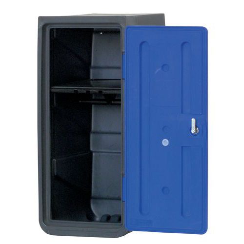 Media taquilla de plástico con base y estante portaperchas - EMP