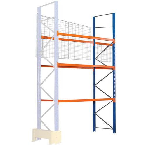 Estantería para palés Easy-Rack con rejilla de protección - Acabado de epoxi - Manorga