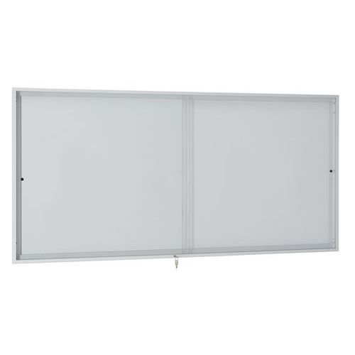 Vitrina de interior con puertas correderas - Fondo de aluminio - Puertas de plexiglás