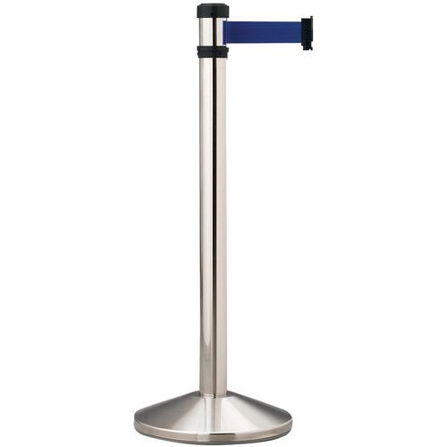 Poste de balizamiento con correa 2 m - aluminio - Manutan Expert