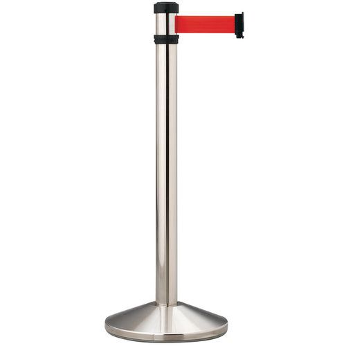 Poste de balizamiento con correa 2 m - aluminio - Manutan Expert