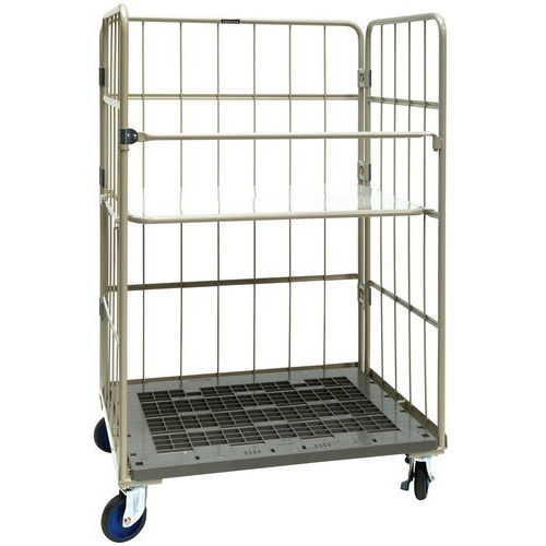Roll-contenedor encajable - Base de polipropileno - Capacidad 500 kg