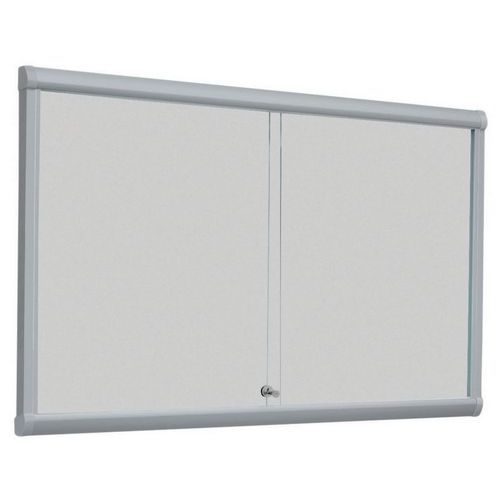 Vitrina de interior con puertas correderas Leader - Fondo de aluminio - Puerta de cristal de máxima seguridad