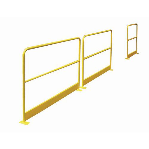 Barrera de protección con zócalo - Amarillo RAL 1023