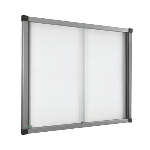 Vitrina de interior Cube - Fondo de aluminio - Puerta de cristal de máxima seguridad