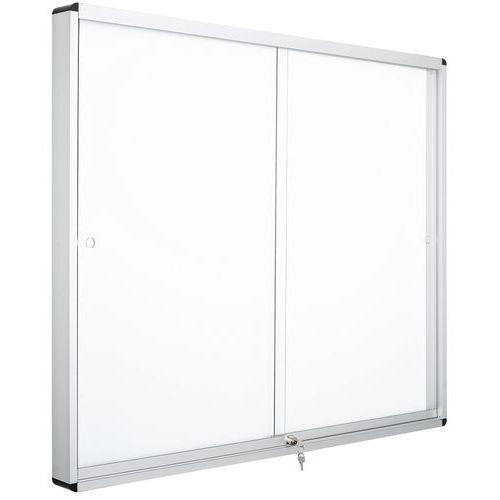 Vitrina de interior con 2 puertas - Fondo de aluminio - Manutan Expert