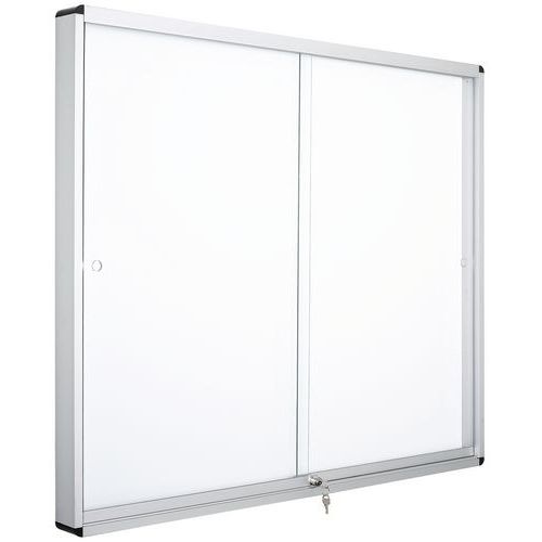 Vitrina de interior con 2 puertas - Fondo de aluminio - Manutan Expert