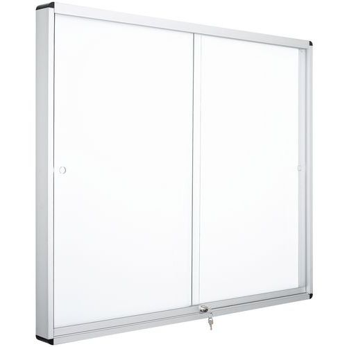 Vitrina de interior con 2 puertas - Fondo de aluminio - Manutan Expert