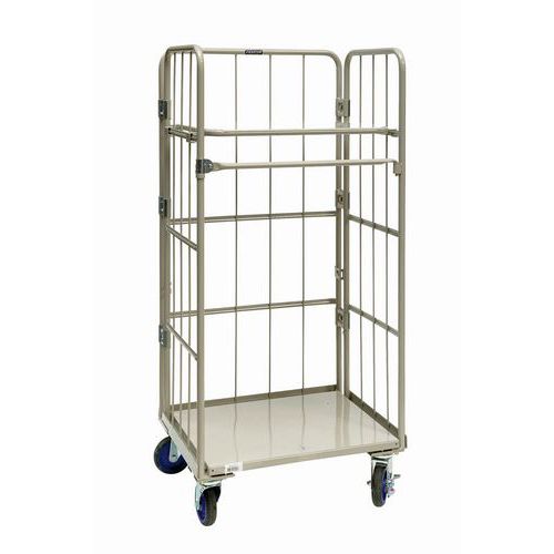 Roll-contenedor encajable - Base de acero - Capacidad 500 kg