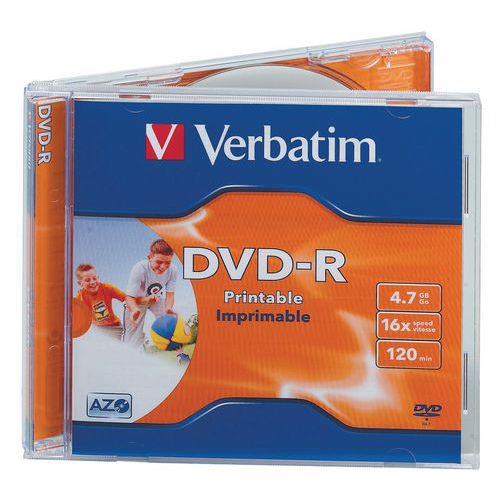 DVD-R imprimible 16X- Lote de 10 Verbatim