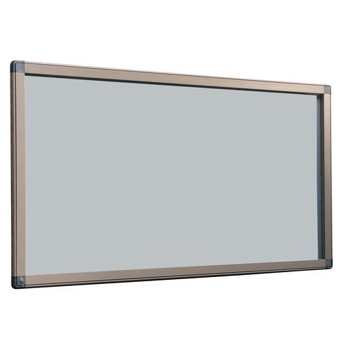 Vitrina de exterior con puerta elevable Grande Antares de estilo italiano - Fondo de aluminio