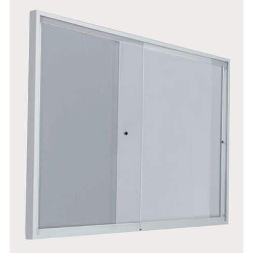 Vitrina de interior con puertas correderas - Fondo de aluminio - Puertas de plexiglás