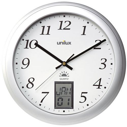 Reloj de pared con indicación digital de la fecha