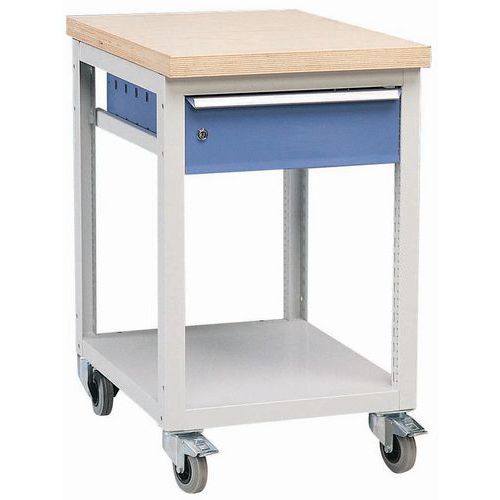 Banco de trabajo móvil Modul - 1 balda y 1 cajón Banco de trabajo móvil Modul - 1 balda y 1 cajón