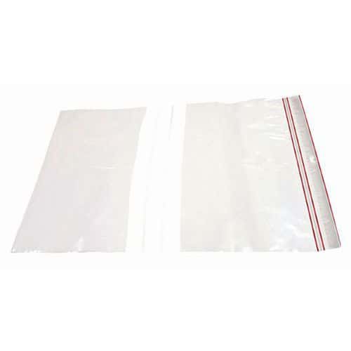 Bolsa de plástico Minigrip® de 60 micras - Con bandas blancas - Con orificio de ventilación