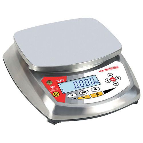 Balanza compacta acero inox. - Carga 6 a 30 kg