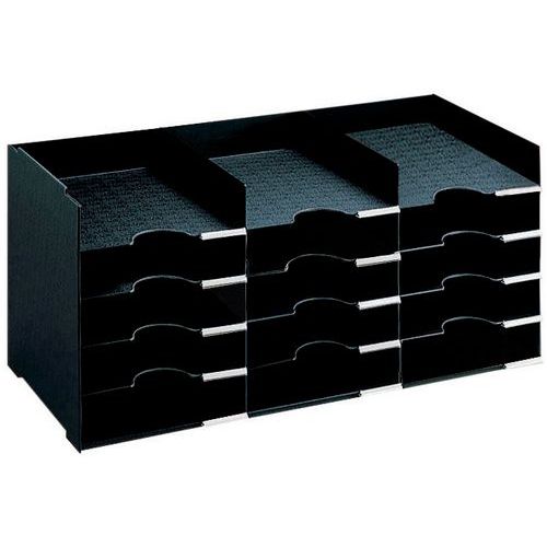 Clasific. casillero horizontal - Negro - Paperflow