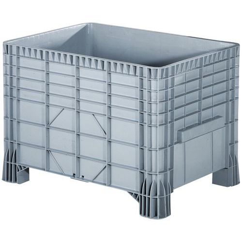 Caja-palé apilable - Paredes macizas - Con patas - Manutan Expert