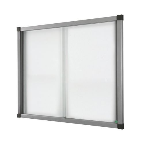 Vitrina de interior Cube - Fondo de aluminio - Puerta de cristal de máxima seguridad